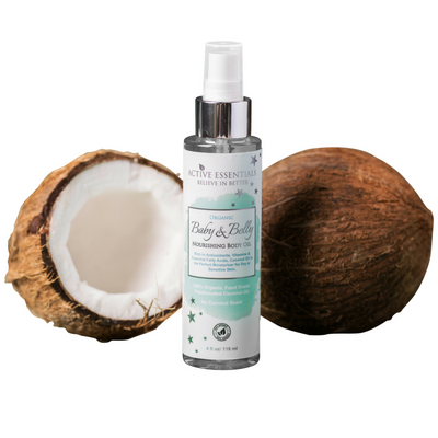 Baby & Belly Oil with 100% Organic, Food-Grade Coconut Oil